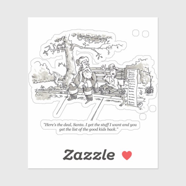 Kontur-Aufkleber "Santa Bad Kid" Aufkleber (Blatt)