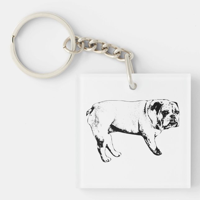 Kontur Bulldog Schlüsselanhänger (Vorderseite)