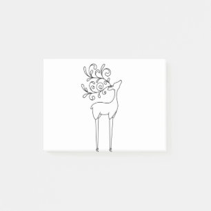 Kontur der Hirschlinie Post-it Klebezettel