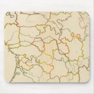 Kontur der kleinen französischen Flüsse Mousepad