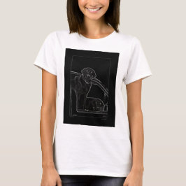 Kontur der Labrador Ladys T T-Shirt