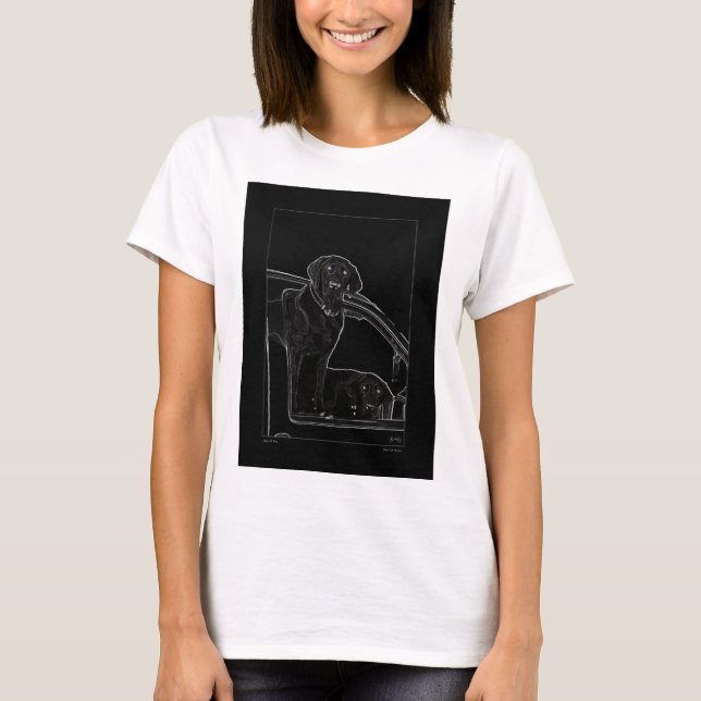 Kontur der Labrador Ladys T T-Shirt (Vorderseite)