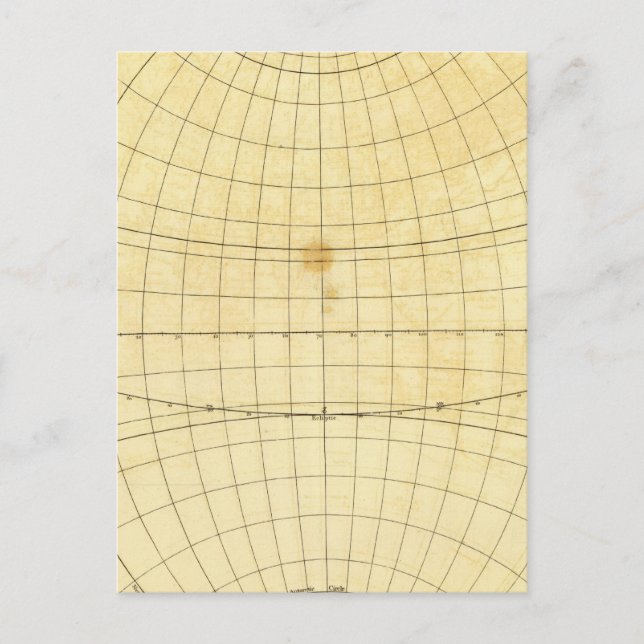Kontur der östlichen Hemisphäre Postkarte (Vorderseite)