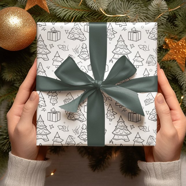 Kontur der Weihnachtsfarben Geschenkpapier (Von Creator hochgeladen)