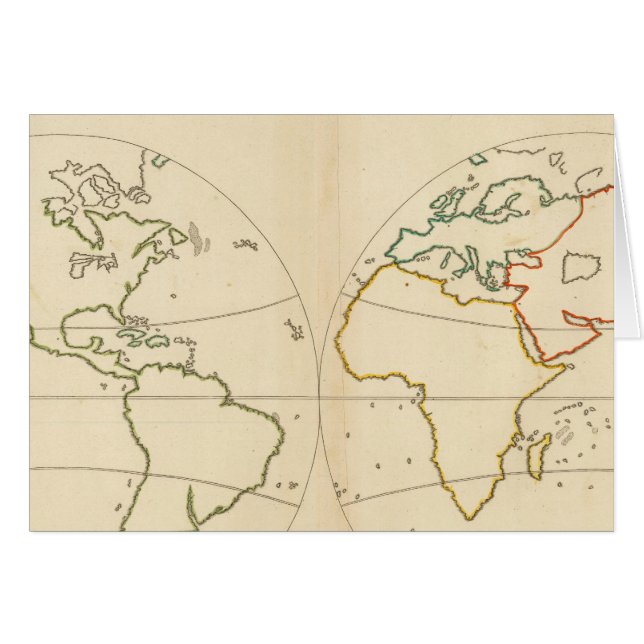 Kontur der Weltkarte (Vorderseite (Horizontal))