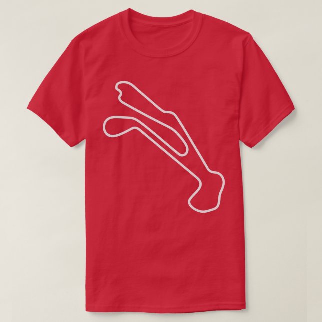 Kontur des Barber Motorsports Park T-Shirt (Design vorne)