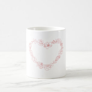 Kontur des Blumenkohls Tasse