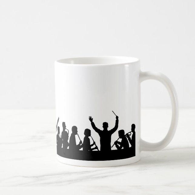 Kontur des Leiters und Band schwärzen auf Weiß Tasse (Rechts)