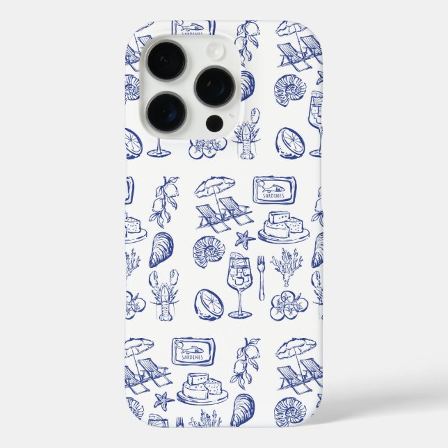 Kontur des Mittelmeerraums Case-Mate iPhone Hülle (Rückseite)