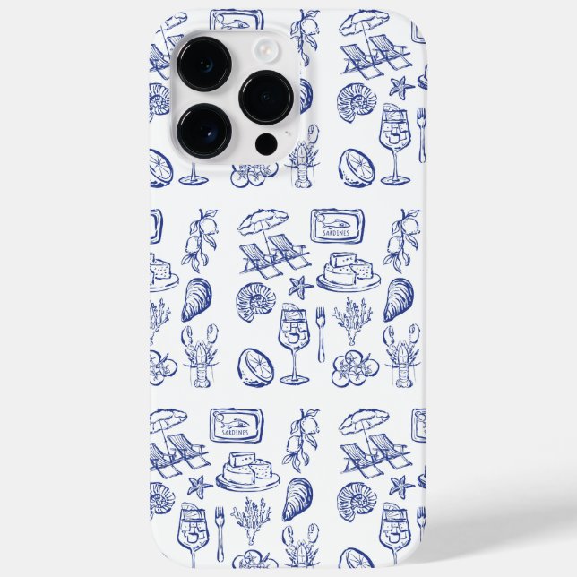 Kontur des Mittelmeerraums Case-Mate iPhone Hülle (Rückseite)