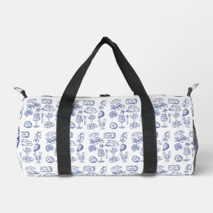 Kontur des Mittelmeerraums Duffle Bag