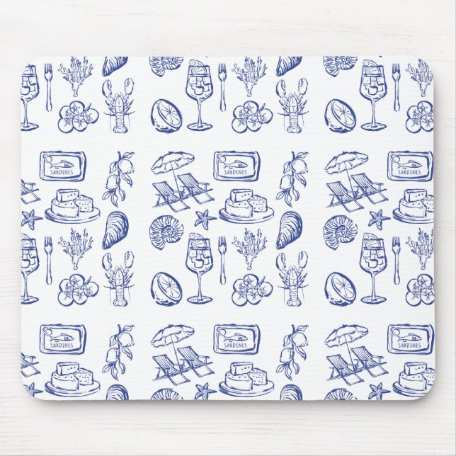 Kontur des Mittelmeerraums Mousepad (Vorne)