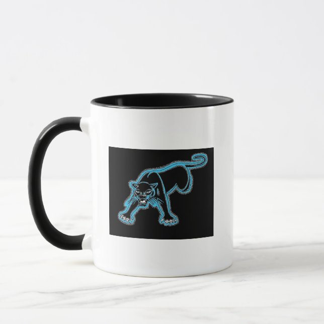 Kontur des schwarzen Panther-W/Blue Tasse (Links)