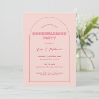 Kontur Fett Type Housewarming Party Einladung