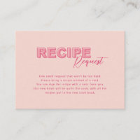Kontur Fett Type Text Bridal Rezeptkarte