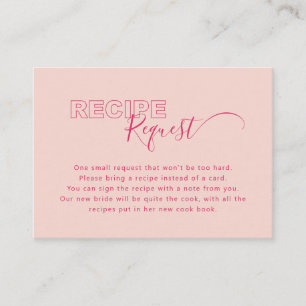 Kontur Fett Type Text Bridal Rezeptkarte Visitenkarte