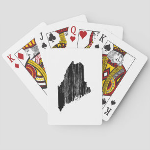 Kontur für Maine-Staat Spielkarten
