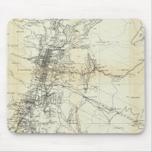 Kontur Karte des Bezirks Washoe Mousepad