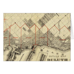 Kontur Karte von Duluth und Vororten