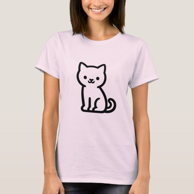 Kontur-Kätzchen der Softline Whisper T-Shirt (Vorderseite)