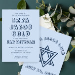 KONTUR LETTERS STAR DAVID Custom Bar Mitzvah Einladung<br><div class="desc">Perfekte Karte, um eine Bar oder Fledermausmitzvah anzukündigen! Handgemachte Kunst für Sie mit dem Stern von David auf der Vorder- und Rückseite! Vollständig anpassbar! Klicken Sie auf "Personalisieren" oben, um den Text zu bearbeiten. Klicken Sie auf "Bearbeiten mit dem Design-Tool", um die Schriftart, Farben und Platzierungen anzupassen und das Design...</div>