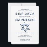 KONTUR LETTERS STAR DAVID Custom Bat Mitzvah Einladung<br><div class="desc">Perfekte Karte, um eine Bar oder Fledermausmitzvah anzukündigen! Handgemachte Kunst für Sie mit dem Stern von David auf der Vorder- und Rückseite! Vollständig anpassbar! Klicken Sie auf "Personalisieren" oben, um den Text zu bearbeiten. Klicken Sie auf "Bearbeiten mit dem Design-Tool", um die Schriftart, Farben und Platzierungen anzupassen und das Design...</div>
