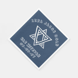 KONTUR LETTERS STAR DAVID Custom Bat Mitzvah Serviette
