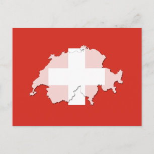 Kontur-Postkarte Schweiz Postkarte