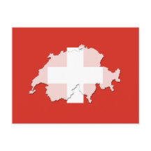 Kontur-Postkarte Schweiz