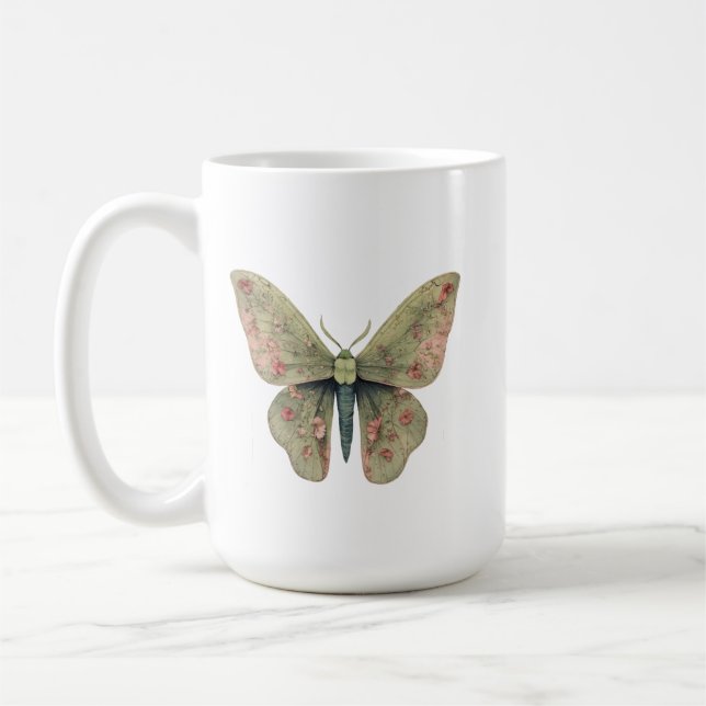 Kontur Schmetterling Klassische Tasse - 15 oz (Links)