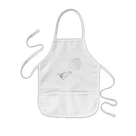 Kontur Stars Moon Space Farbe Shuttle Schürze