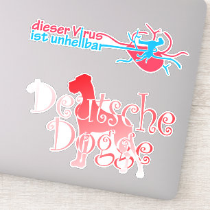 Kontur-Sticker Bild Deutsche Dogge Aufkleber