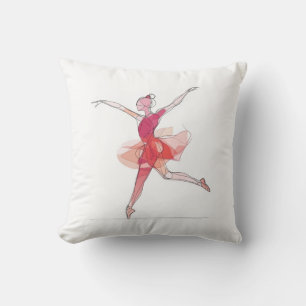 Kontur Stroke Dancing Red Ballerina Studio Dekorat Kissen