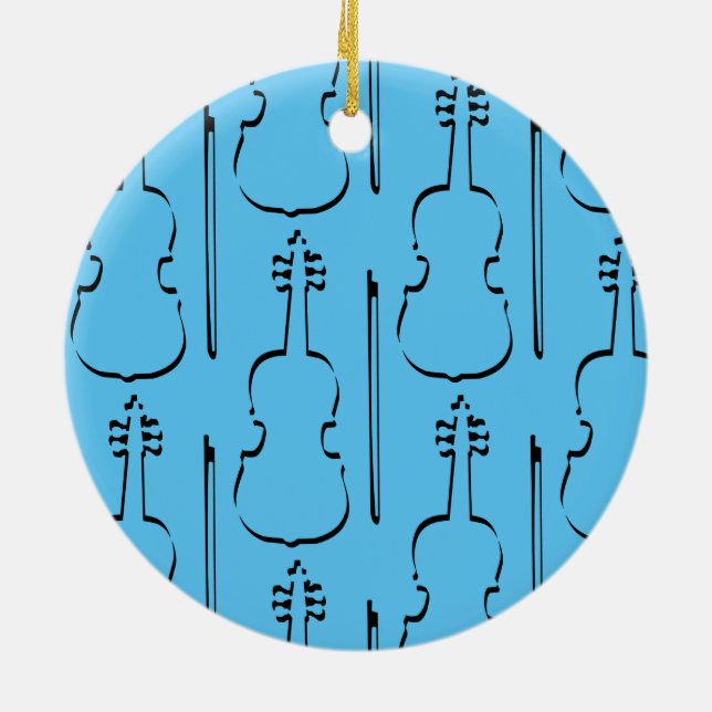 Kontur Violine Keramik Ornament (Hinten)