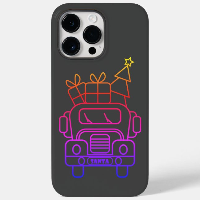 Kontur Weihnachtswagen Santa Auto Vorderansicht Case-Mate iPhone Hülle (Rückseite)