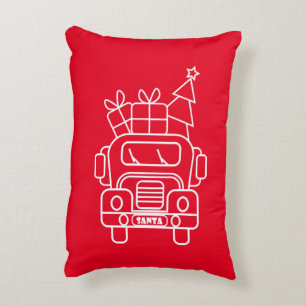Kontur Weihnachtswagen Santa Auto Vorderansicht Dekokissen