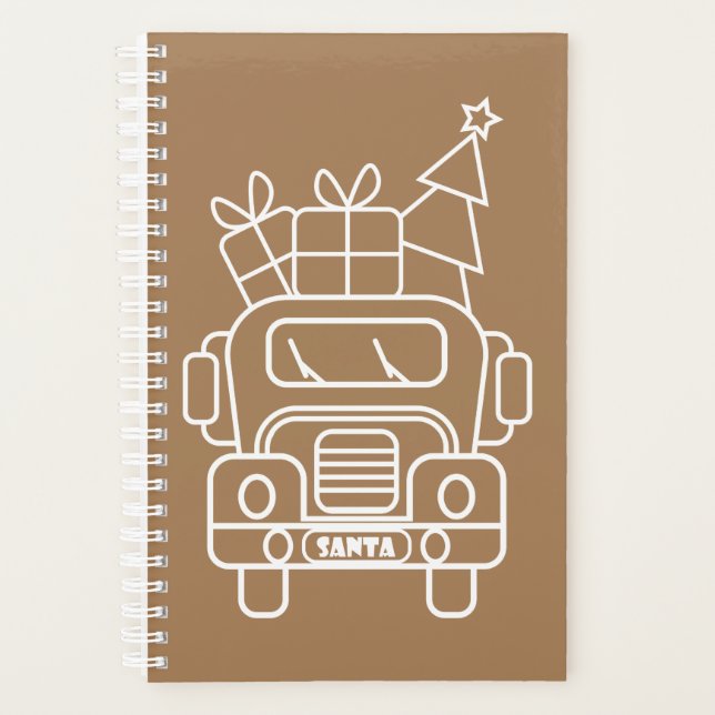 Kontur Weihnachtswagen Santa Auto Vorderansicht Planer (Vorderseite)