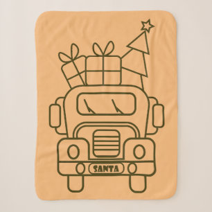 Kontur Weihnachtswagen Santa Auto Vorderansicht Sherpadecke