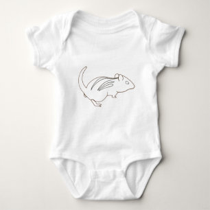 Kontur zeichn von Chipmunk auf Baby-Shirt Baby Strampler