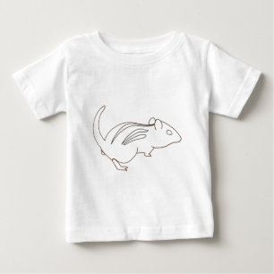 Kontur zeichn von Chipmunk auf Hemden Baby T-shirt