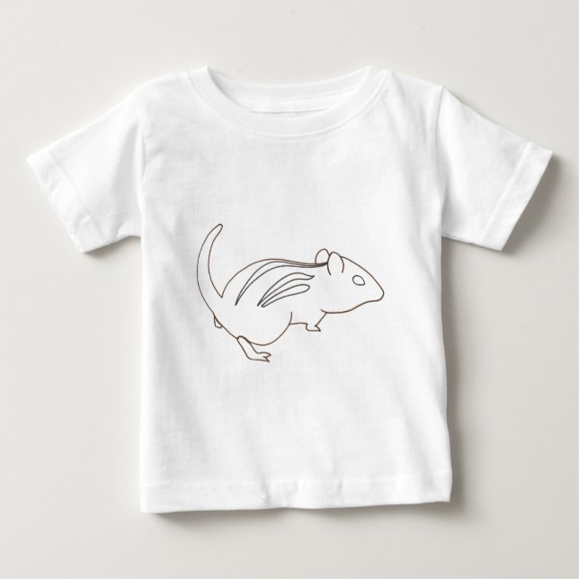 Kontur zeichn von Chipmunk auf Hemden Baby T-shirt (Vorderseite)