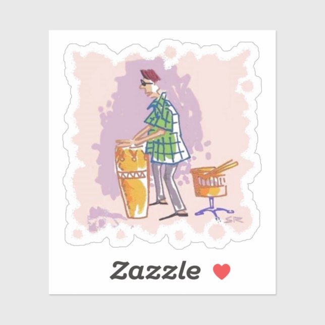 Konturaufkleber Drummer I Aufkleber (Blatt)