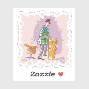 Konturaufkleber Drummer I Aufkleber