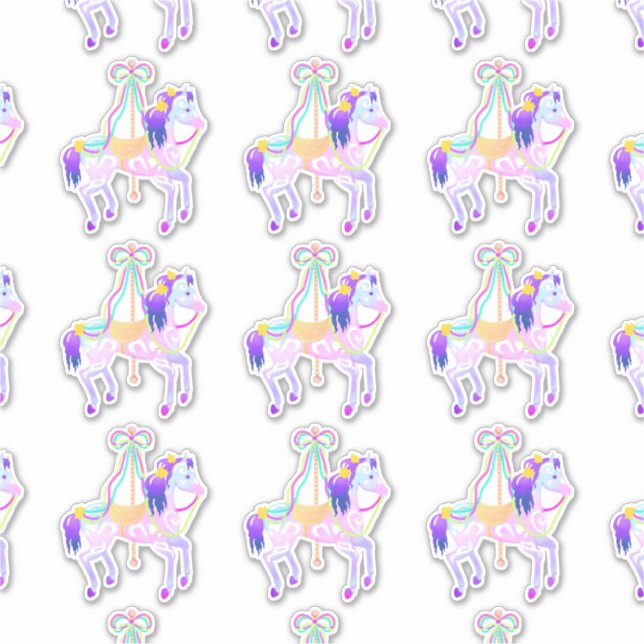 Konturaufkleber für Karussell (Blatt) Aufkleber (Vorderseite)