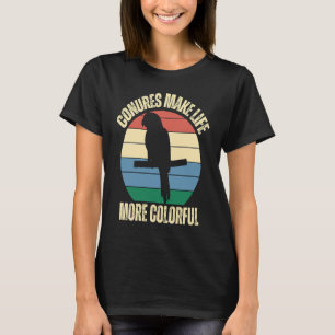 Konturen machen das Leben farbenfroher Papageien I T-Shirt