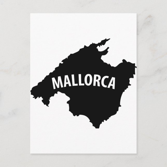Kontursymbol für Mallorca Postkarte (Vorderseite)