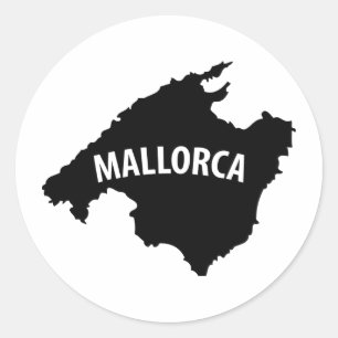 Kontursymbol für Mallorca Runder Aufkleber