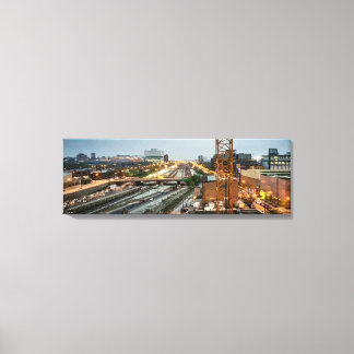 Konvergierende Chicagoer Autobahnen Panoramisch Leinwanddruck