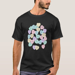 Konversationsherzen Süßigkeiten Lustiger Valentins T-Shirt