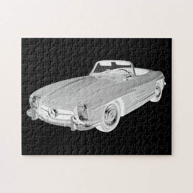 Konvertierbare Auto-Kunst MERCEDES-BENZ 300 SL Puzzle (Horizontal)